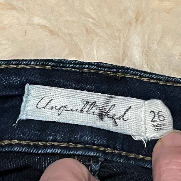 Anthropology Unpublished Dark Blue High Rise Skinny Ankle Jeans - Picture 5 of 5